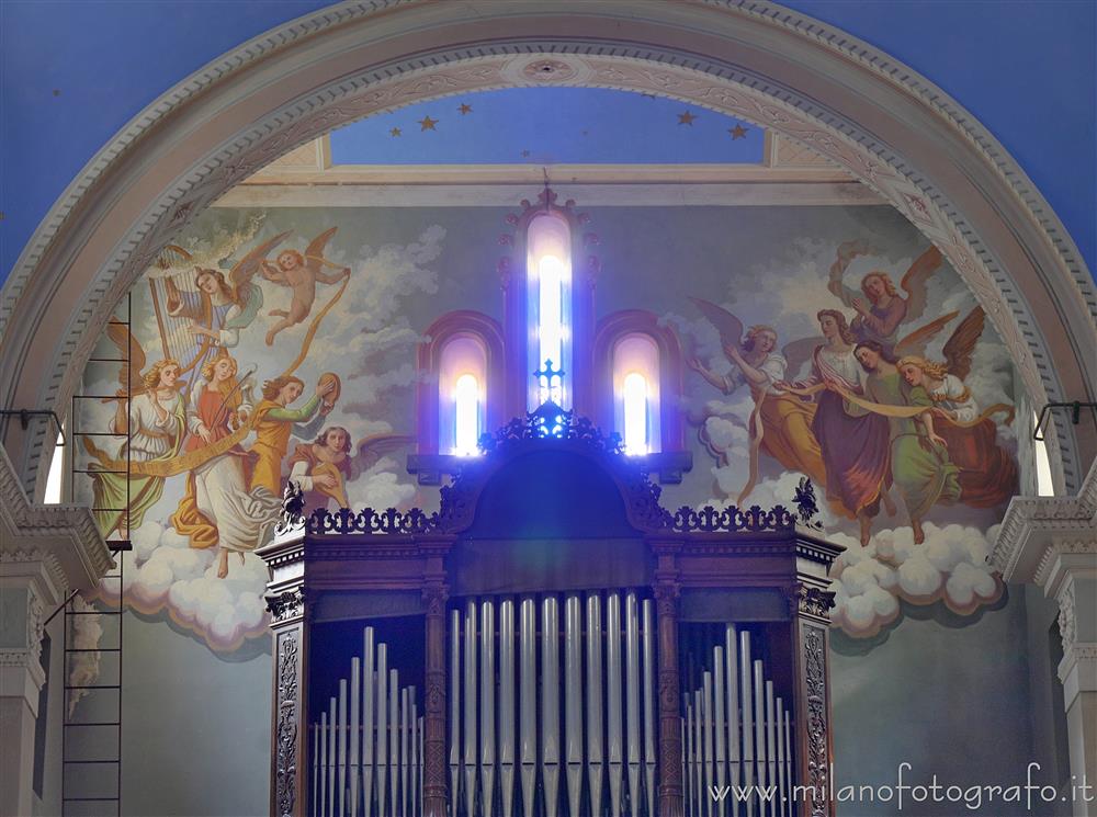 Rosazza (Biella, Italy) - Upper half of the counterfacade of the Parish Church of the  Saints Peter and George